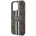 Guess GUHMP13LP4RPSW iPhone 13 Pro / 13 6.1" brązowy/brown hardcase 4G Printed Stripes MagSafe