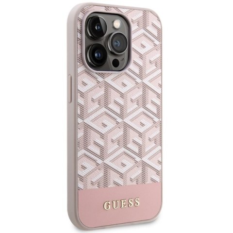 Guess GUHMP14XHGCFSEP iPhone 14 Pro Max 6,7" różowy/pink hard case GCube Stripes MagSafe
