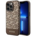 Guess GUHMP14XHGCFSEW iPhone 14 Pro Max 6.7" brązowy/brown hard case GCube Stripes MagSafe