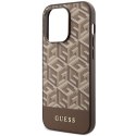 Guess GUHMP14XHGCFSEW iPhone 14 Pro Max 6.7" brązowy/brown hard case GCube Stripes MagSafe