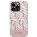 Guess GUHMP14LHGCFSEP iPhone 14 Pro 6,1" różowy/pink hard case GCube Stripes MagSafe