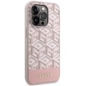 Guess GUHMP14LHGCFSEP iPhone 14 Pro 6,1" różowy/pink hard case GCube Stripes MagSafe