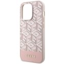 Guess GUHMP14LHGCFSEP iPhone 14 Pro 6,1" różowy/pink hard case GCube Stripes MagSafe