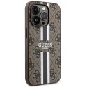 Guess GUHMP14LP4RPSW iPhone 14 Pro 6.1" brązowy/brown hardcase 4G Printed Stripes MagSafe