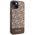 Guess GUHMP14MHGCFSEW iPhone 14 Plus 6,7" brązowy/brown hard case GCube Stripes MagSafe