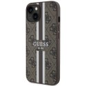 Guess GUHMP14MP4RPSW iPhone 14 Plus 6,7" brązowy/brown hardcase 4G Printed Stripes MagSafe