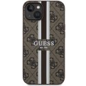 Guess GUHMP14MP4RPSW iPhone 14 Plus 6,7" brązowy/brown hardcase 4G Printed Stripes MagSafe