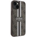 Guess GUHMP14MP4RPSW iPhone 14 Plus 6,7" brązowy/brown hardcase 4G Printed Stripes MagSafe