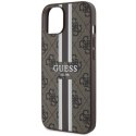 Guess GUHMP14MP4RPSW iPhone 14 Plus 6,7" brązowy/brown hardcase 4G Printed Stripes MagSafe