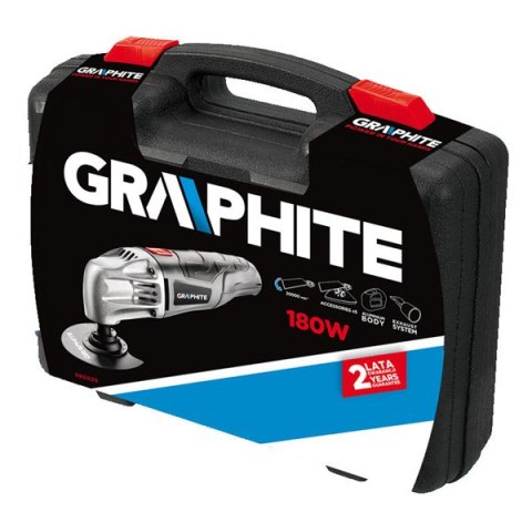 Urządzenie wielofunkcyjne Graphite 59G020, przewód, 230V, 180W, 20000osc./min, 2,8°