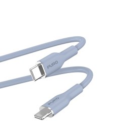 PURO ICON Soft Cable - Kabel USB-C do Lightning MFi 1.5 m (Powder Blue)